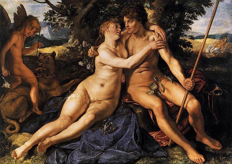 Hendrick Goltzius Venus and Adonis. oil painting picture